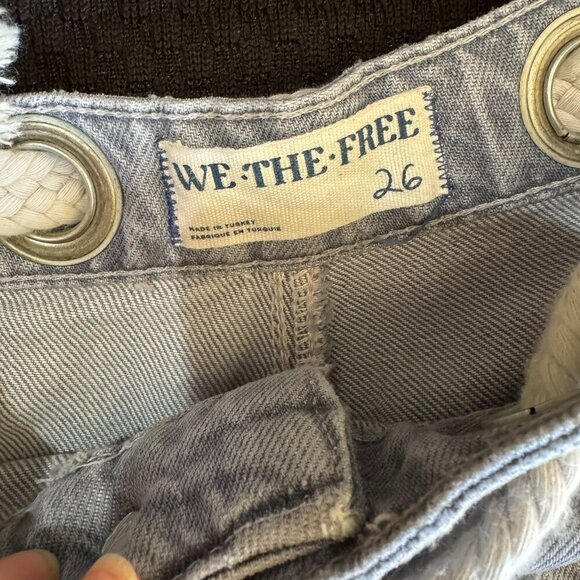 Free People Moxie Pull On Barrel Jeans Slouchy Low Slung We The Free Grey - Picture 5 of 10